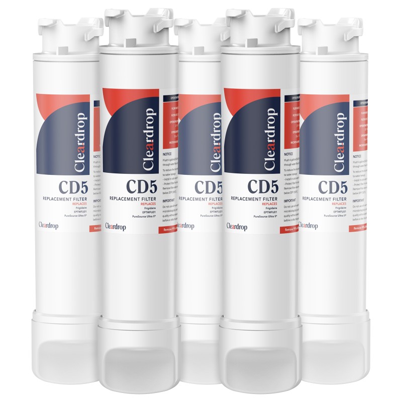 5pk EPTWFU01 Refrigerator Water Filter By Cleardrop