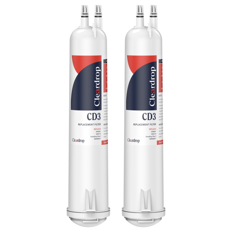 2pk EDR3RXD1, 9083, 4396841 Refrigerator Water Filter3 By Cleardrop