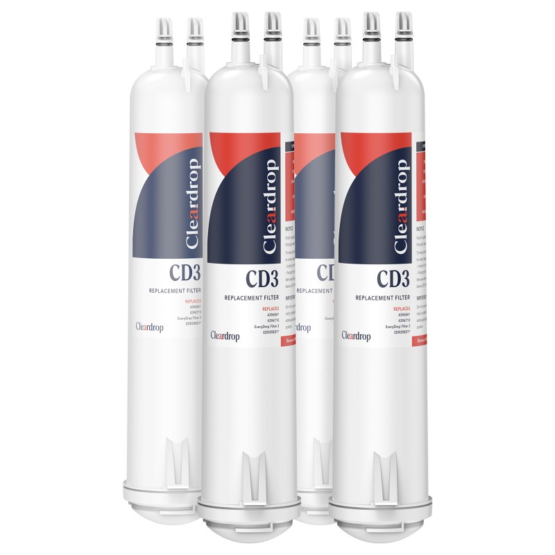 4pk EDR3RXD1, 9083, 4396841 Refrigerator Water Filter3 By Cleardrop